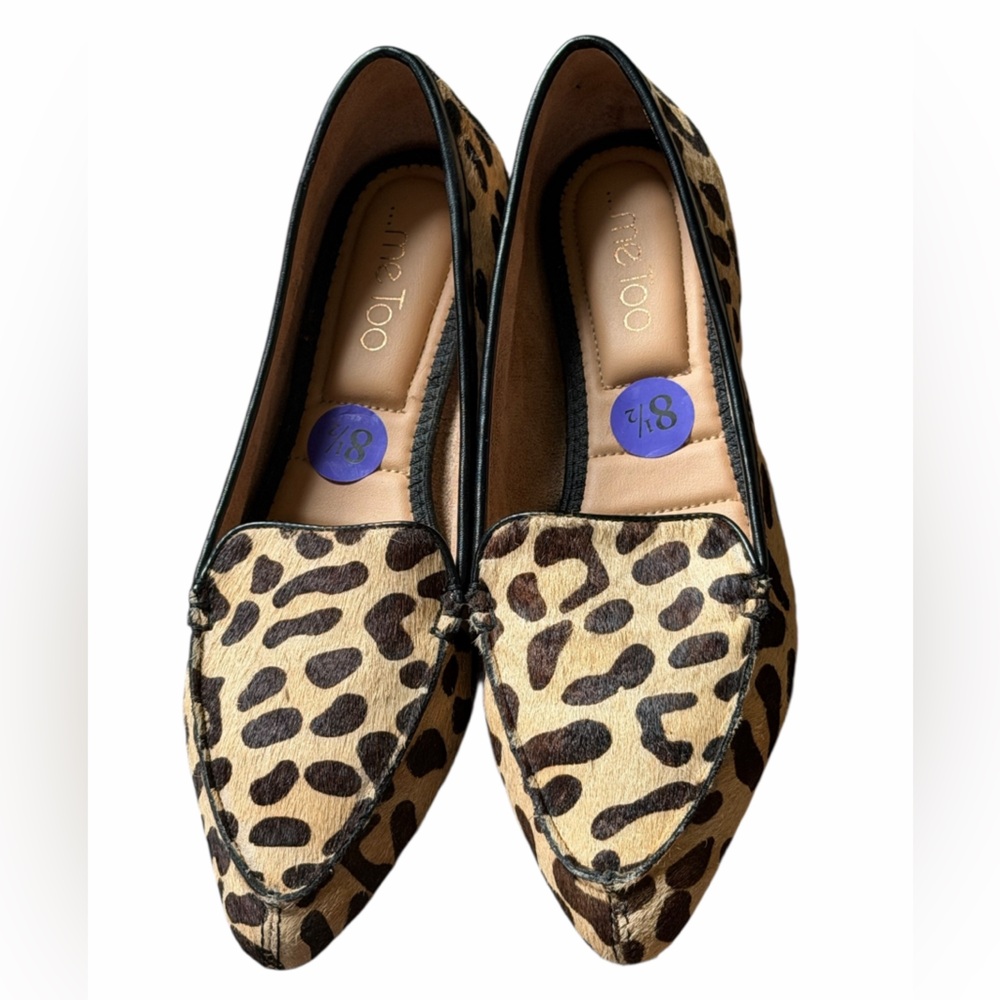 Me Too ladies animal Leopard-Print Pointed flats shoes size 8-5 NEW - Picture 5 of 5